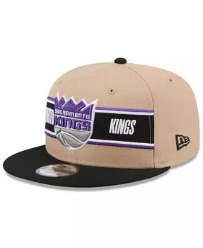 Мужская коричнево-черная кепка Snapback Sacramento Kings NBA Draft 9FIFTY 2024 New Era, коричневый