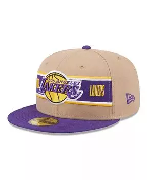 Мужская коричнево-фиолетовая бейсболка Los Angeles Lakers Draft 59FIFTY NBA 2024 59FIFTY New Era, фиолетовый