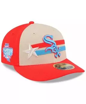 Мужская коричнево-коралловая бейсболка Chicago White Sox для Матча всех звезд MLB 2024, низкопрофильная шляпа 59FIFTY New Era, мультиколор