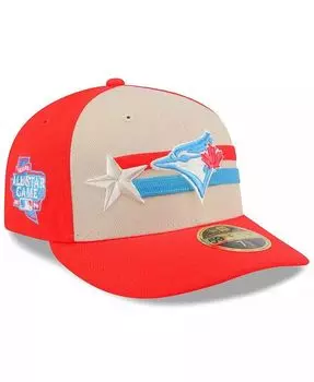 Мужская коричнево-коралловая шляпа Toronto Blue Jays Матча всех звезд MLB 2024, низкопрофильная 59FIFTY, облегающая шляпа New Era, мультиколор