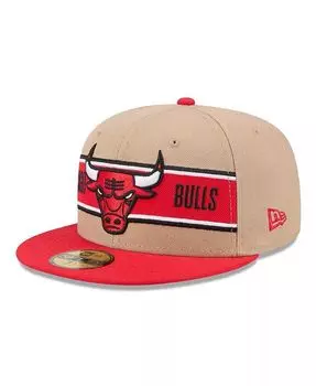 Мужская коричнево-красная кепка Chicago Bulls NBA Draft 59FIFTY 2024 New Era, черный