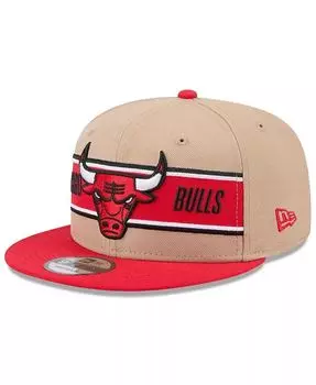 Мужская коричнево-красная кепка Snapback Chicago Bulls NBA Draft 9FIFTY 2024 New Era, красный