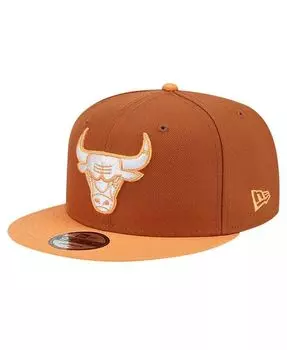 Мужская коричнево-оранжевая кепка Chicago Bulls 2-Tone Colour Pack 9fifty Snapback New Era, коричневый