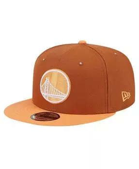 Мужская коричнево-оранжевая кепка Golden State Warriors 2-Tone Color Pack 9fifty Snapback New Era, коричневый