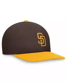 Мужская коричнево-золотая двухцветная бейсболка San Diego Padres Evergreen Snapback Nike, золотой