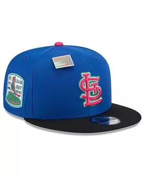 Мужская королевская/черная кепка St. Louis Cardinals Watermelon Big League Chew Flavor Pack 9FIFTY Snapback Hat New Era, синий