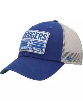 Мужская королевская коричневая кепка Los Angeles Dodgers Four Stroke Clean Up Trucker Snapback '47 Brand