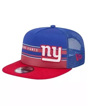 Мужская королевская/красная кепка New York Giants Half Stripe Trucker 9FIFTY Snapback New Era, мультиколор