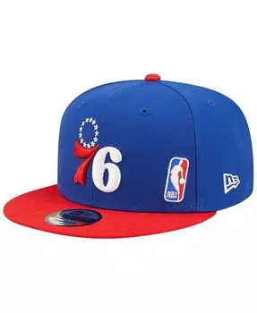 Мужская королевская красная кепка Philadelphia 76ers с надписью Arch 9FIFTY Snapback New Era
