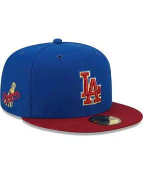 Мужская королевская красная шляпа с логотипом Los Angeles Dodgers Primary Jewel Gold Undervisor 59FIFTY. New Era