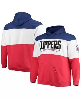 Мужская королевская, красная толстовка с капюшоном la clippers big and tall с цветными блоками и надписью Fanatics, мульти