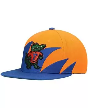 Мужская королевская оранжевая кепка Florida Gators Sharktooth Snapback Mitchell & Ness