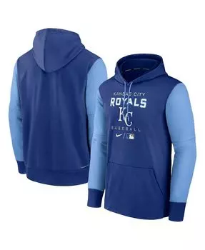 Мужская королевская толстовка с капюшоном kansas city royals authentic collection performance Nike