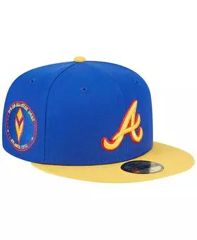 Мужская королевская желтая приталенная шляпа Atlanta Braves Empire 59FIFTY New Era