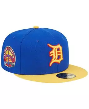 Мужская королевская желтая приталенная шляпа Detroit Tigers Empire 59FIFTY New Era