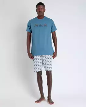 Мужская короткая пижама Admas, синий