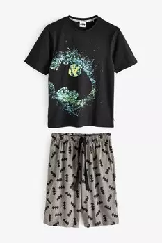 Мужская короткая пижама из «Звездных войн мандалорца» Brand Threads, черный