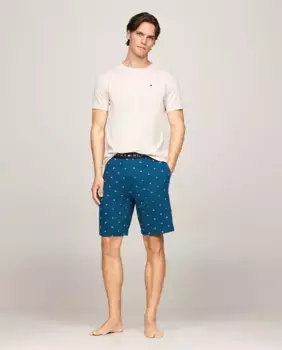 Мужская короткая трикотажная пижама с принтом Tommy Hilfiger, мультиколор