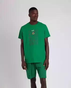 Мужская короткая зеленая трикотажная пижама Disney, зеленый