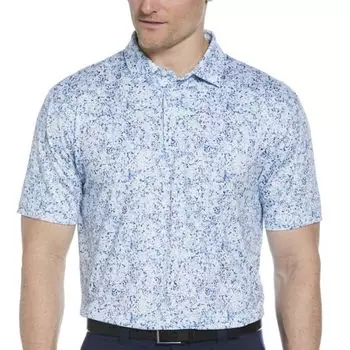 Мужская короткорукавная поло для гольфа с эффектом брызг краски Grand Slam, белый