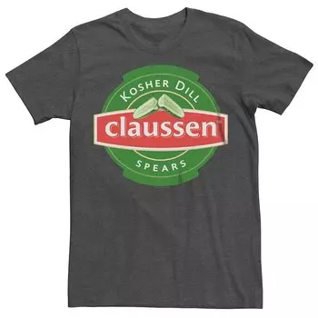 Мужская кошерная футболка с цветным логотипом и графическим рисунком Claussen Dill Spears Licensed Character, цвет Charcoal Heather