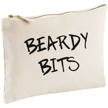 Мужская косметичка Beardy Bits из натурального холста 60 SECOND MAKEOVER, бежевый