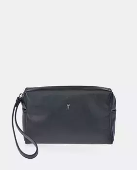 Мужская косметичка Yanko на молнии из черной кожи