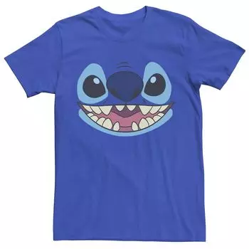 Мужская костюмная футболка Disney Lilo & Stitch с большим лицом Licensed Character