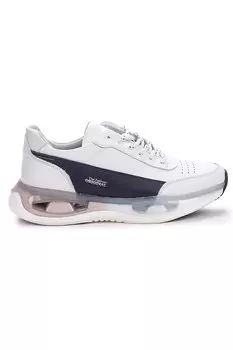 Мужская кожаная повседневная обувь на шнуровке 152-17346 Marcomen, нежно-голубой, мытый