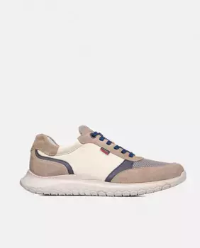 Мужская кожаная спортивная обувь на шнуровке Callaghan, цвет Topo