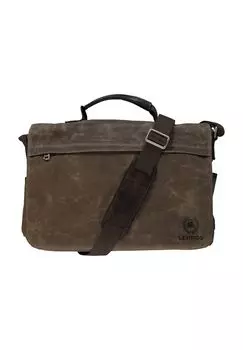 Мужская кожаная сумка через плечо на молнии LERROS, цвет Granite