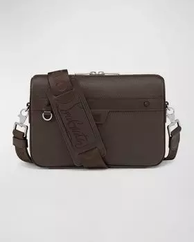 Мужская кожаная сумка через плечо Ruisbuddy Calf Empire Gomme Christian Louboutin, цвет Cosme/Cosme/Cosme