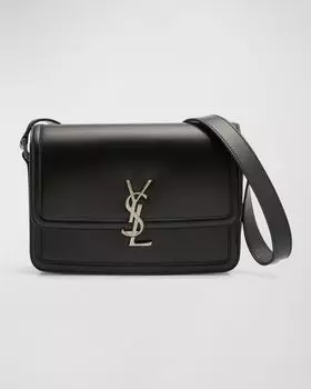Мужская кожаная сумка через плечо Solferino с монограммой, M Saint Laurent, цвет Black