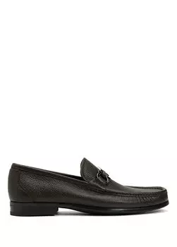 Мужская кожаная сумка-драйвер с логотипом Ferragamo, коричневый