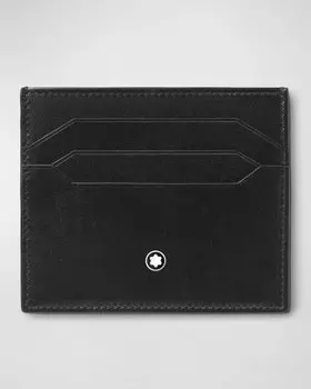 Мужская кожаная визитница Meisterstuck Montblanc, цвет Black