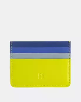 Мужская кожаная визитница с шестью карманами Dudu, желтый