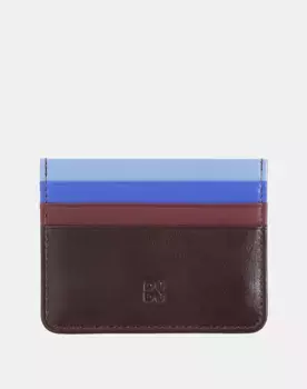 Мужская кожаная визитница с шестью карманами Dudu, темно-коричневый