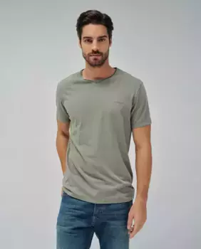 Мужская крашеная футболка с короткими рукавами Salsa Jeans, зеленый