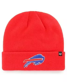 Мужская красная базовая вязаная шапка Buffalo Bills с манжетами '47 Brand