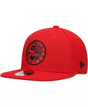 Мужская красная бейсболка Philadelphia 76ers Logo 9FIFTY Snapback New Era
