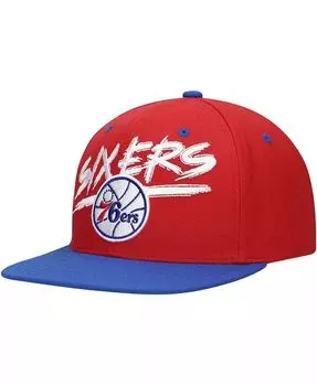 Мужская красная бейсболка Royal Philadelphia 76ers Hardwood Classics Soul Transcript Snapback Mitchell & Ness, красный