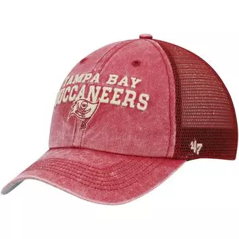 Мужская красная бейсболка Tampa Bay Buccaneers Drumlin Trucker Clean Up Snapback '47
