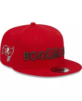 Мужская красная бейсболка Tampa Bay Buccaneers Word 9FIFTY Snapback New Era