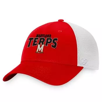 Мужская красная/белая кепка Top of the World Maryland Terrapins Breakout Trucker Snapback
