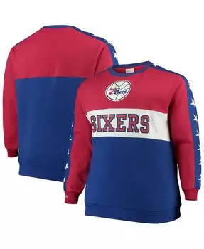 Мужская красная флисовая толстовка royal philadelphia 76ers hardwood classics big and tall leading scoreer Mitchell &amp; Ness, мульти