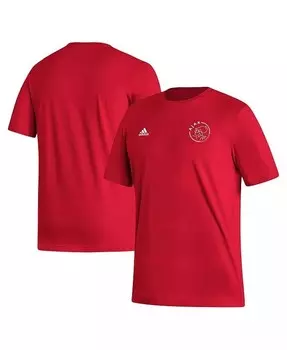 Мужская красная футболка Ajax Crest Adidas, красный