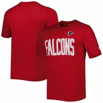 Мужская красная футболка Atlanta Falcons Joint Authentic Training Huddle Up New Era