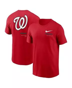 Мужская красная футболка через плечо Washington Nationals Nike, красный