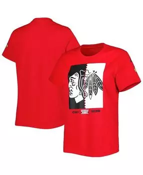 Мужская красная футболка Chicago Blackhawks Reverse Retro Fresh adidas, красный