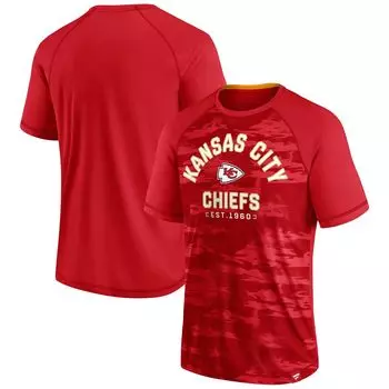 Мужская красная футболка Fanatics с логотипом Kansas City Chiefs Hail Mary реглан